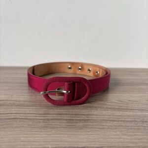 Sara Roka Belt Fabric / Leather Fuchsia Women's Sz 65 Made In Italy❤️